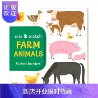 惠典正版Mix and Match Farm Animals 英文原版 配对游戏 农场动物 英文版儿童英语绘