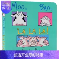 惠典正版 英文原版绘本 Moo, Baa, La La La! 哞咩啦啦啦 0- 3岁儿童认知启蒙绘本 拟声