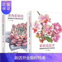 惠典正版彩铅花绘开 细腻的彩铅花卉绘制宝典+多肉彩铅绘 细腻的多肉植物绘制宝典 色彩手绘彩绘绘画书籍