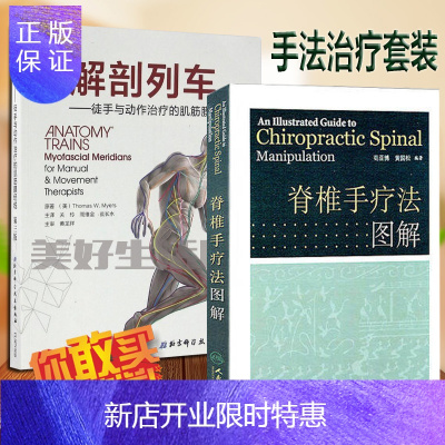 惠典正版共2本脊椎手疗法图解+解剖列车徒手与动作治疗的肌筋膜经线第三版 手法治疗