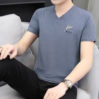 [精选特卖 厂家直营]花花公子男士短袖T恤夏季棉料男装V字领上衣服半袖体恤男生褂头休闲丅桖土