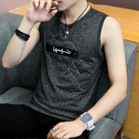 [精选特卖 厂家直营]花花公子背心男潮牌夏季薄款汗运动男士无袖T恤套装宽松短裤坎肩跨栏健身