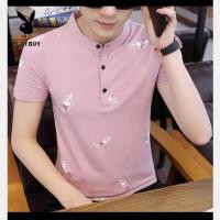 [精选特卖 厂家直营]花花公子夏季男士短袖T恤韩版潮流上衣服个性休闲男装半袖POLO衫