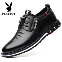 花花公子男鞋秋季皮鞋男士皮商务内增高潮流百搭休闲鞋子男