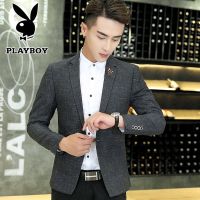 花花公子休闲西装男秋季男士小西服男装韩版潮流修身休闲外套