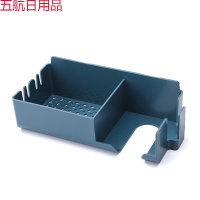 免打孔吹风机架卫生间置物架壁挂式电吹风挂架浴室收纳架风筒架子 深蓝