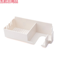 免打孔吹风机架卫生间置物架壁挂式电吹风挂架浴室收纳架风筒架子 米色