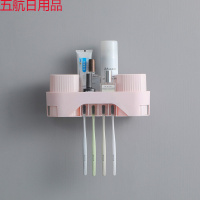 卫生间置物架免打孔吸盘壁挂式洗手台墙上浴室收纳架子厕所洗漱台 素粉