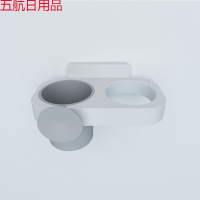 免打孔吹风机架浴室挂壁式电吹风筒架吹风机挂架卫生间置物架子 白灰