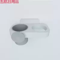 免打孔吹风机架浴室挂壁式电吹风筒架吹风机挂架卫生间置物架子 白灰
