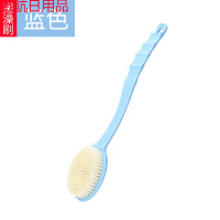 搓澡神器洗澡刷子后背刷长柄搓泥软毛沐浴刷强力搓背搓澡巾沐浴花 浴刷-蓝色