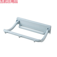 浴室脸盆收纳架免打孔卫生间厨房可折叠放盆子洗脸盆置物架子壁挂 蓝色