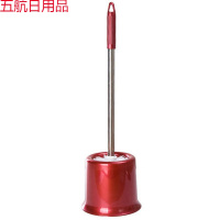 马桶刷套装家用长柄角清洁卫生间洗厕所软毛刷子新款洁厕刷 圆形酒红色