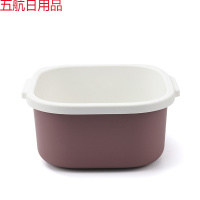 家用双层洗菜盆沥水篮厨房洗菜盘果蔬盆筐水果篮子多功能洗菜篮 酒红