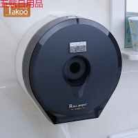 大莞家 酒店纸巾盒卫生间大卷纸盒公共厕所大盘卷筒纸巾盒免打孔家用卷纸置物架 深空灰