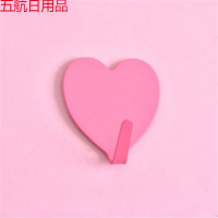 少女心无痕免钉贴墙挂钩贴创意可爱强力粘贴挂钩卧室宿舍毛巾粘钩 精品(粉红色) 6个装
