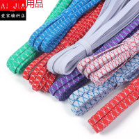 彩色松紧带彩色细宽裤子辅料橡皮筋加厚进口乳胶丝扁弹力绳皮筋 0.8cm蓝白点3把(共13.5米)