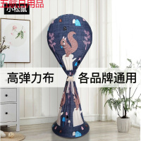 弹力全包风扇罩防尘套圆形电扇台式立式落地格力艾美特风扇套通用 弹力布小松鼠 台扇-高46-66直径34-45通用