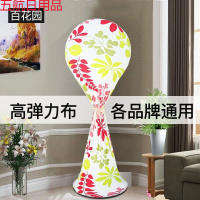 弹力全包风扇罩防尘套圆形电扇台式立式落地格力艾美特风扇套通用 弹力布百花园 台扇-高46-66直径34-45通用
