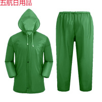 广东发货 雨衣雨裤套装 防水摩托车雨衣电动车单人骑行分体雨衣 绿色(上衣+裤子) 超大码(180cm以上)