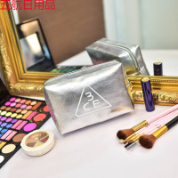 韩国化妆包便携大容量女收纳包手拿包袋小号防水旅行洗漱包mhj 3CE手拿包银色