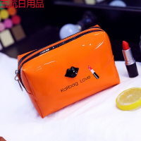韩国化妆包便携大容量女收纳包手拿包袋小号防水旅行洗漱包mhj 桔色