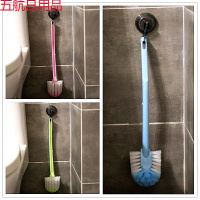 加长日式全角度马桶刷无死角洁厕刷厕所刷子坐便器清洁刷蹲坑刷 马桶刷1只+吸盘钩1只(随机色)