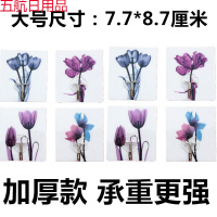 挂钩强力粘胶承重勾拉不粘钩家用白灰水泥墙墙壁挂黏贴钩子 水墨花朵 40个装