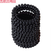 10/40发圈韩国黑色塑料批发绳成人电话圈细简约橡皮筋电话线头 防水大号黑色20条