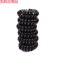 10/40发圈韩国黑色塑料批发绳成人电话圈细简约橡皮筋电话线头 防水黑色小号20条