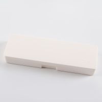 日韩简约无印风文具盒小学生ins潮少女心奶油色塑料铅笔盒办公 米白色笔盒 一个笔盒(送一张贴纸)+早睡早起卡片