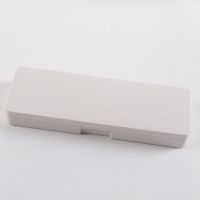 日韩简约无印风文具盒小学生ins潮少女心奶油色塑料铅笔盒办公 灰色笔盒 一个笔盒(送一张贴纸)