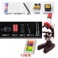 高倍儿童显微镜科普玩具中小学生生物实验科学创意礼物|高清+12标本+赠品