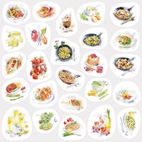 手帐贴纸line表情素材手机贴纸胶带手账工具套装森系女孩日记装饰|美食的诱惑(约25枚)