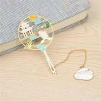 古典中国风黄铜扇形团扇金属书签流苏礼品纪念品学生用新年礼物|蟾宫折桂-吊坠 礼盒装+拎袋