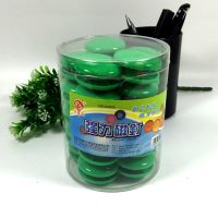 白板吸铁石圆形磁铁黑板磁扣磁铁片磁钉冰箱贴小磁铁玩具磁铁|4cm桶装/绿色/50粒