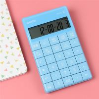 语音计算器大屏幕水晶按键财务专用12位数商务办公用品学生计算机|Q6语音款(蓝色)送笔