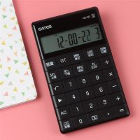 语音计算器大屏幕水晶按键财务专用12位数商务办公用品学生计算机|Q6语音款(黑色)送笔