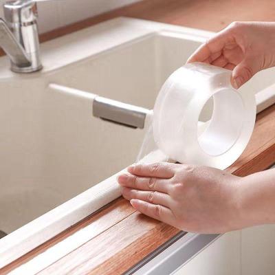 厨房水槽防水贴透明胶带洗手台卫生间美缝马桶贴自粘防水防霉胶带