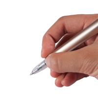 优品笔学生用0.5mm黑色考试水笔金属重手感流线型密度商务办公签字笔碳素笔红笔教师用品