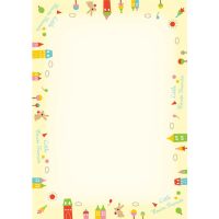 混色装a4纸彩色打印纸40张带花纹图案有花边多功能印花信纸80克加厚精美作文纸|房兔RA5504-37(50张/同花色)
