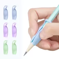 握笔器写字矫正器小孩学生幼儿园纠正握笔姿势笔套学习神器|巩固握姿款-小飞鱼6只男生版