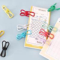 欧兔彩色长尾票夹印花办公燕尾夹大小号学生文具夹子可爱燕尾夹|彩色鱼尾夹（20个）