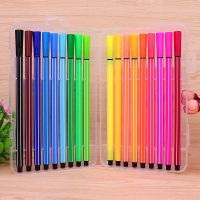 可水洗水彩笔套装儿童彩色笔幼儿园图画笔大号彩笔小学生画笔|六角杆18色水彩笔