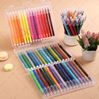 水彩笔画画套装幼儿园儿童可水洗小学生画画笔彩色笔做笔记记号笔|软头水彩笔48色 蓝色一桶+3本画本