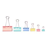 彩色长尾票夹19-51mm文件夹子燕尾夹铁票夹大小号书夹子办公文具|彩色25mm[48个/筒]