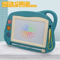 儿童画画板磁性磁力彩色写字板笔家用大号2岁1宝宝绘画幼儿涂鸦板|中号-蓝色