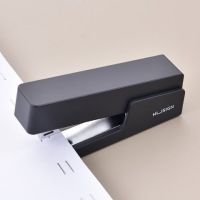 订书机大号订书器省力通用12号办公用品学生装订机标准订书针|[高端-纽赛]优雅黑 [订书机+5000枚钉+起钉器]