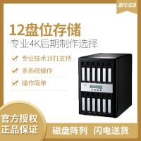 ARECA1883+ARECA403812盘位塔式磁盘阵列 4K高清存储 非编存储 含120TB企业级硬盘