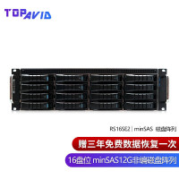拓普(TOPAVID) RS16SE2 16盘 磁盘阵列 minSAS12G非编磁盘阵列 国行128TB企业级硬盘